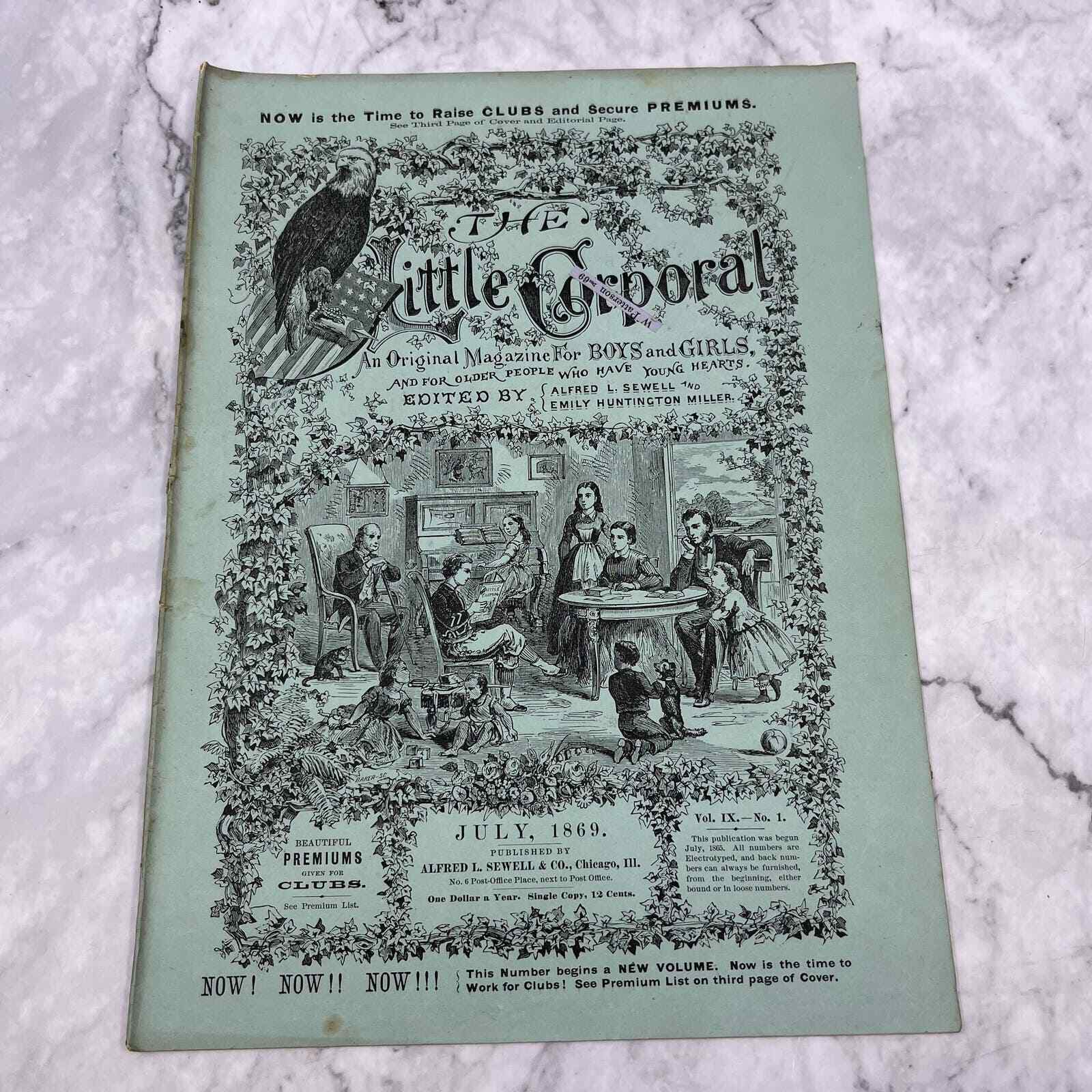 1869 July - The Little Corporal Original Magazine For Boys And Girls TB5