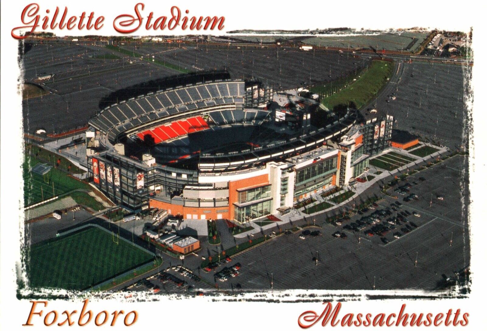 Gillette Stadium Foxboro Massachusetts Aerial View NE Patriots Home Postcard