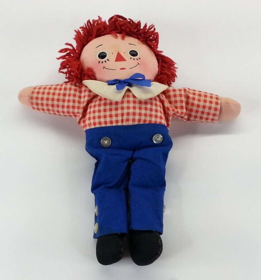 Vintage Raggedy Andy Knickerbocker 11 Inch Plush Doll