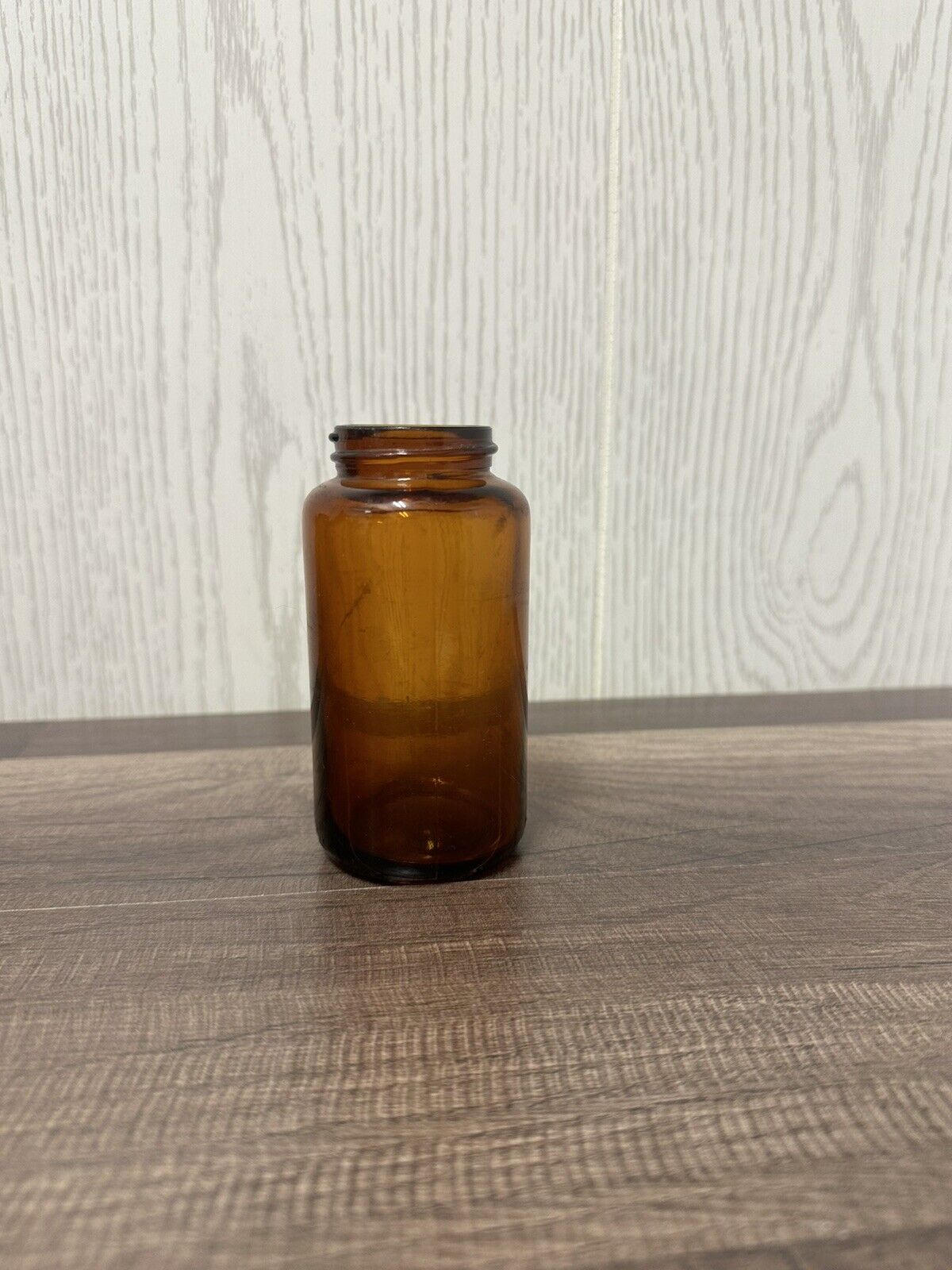 Vintage Amber Glass Jar