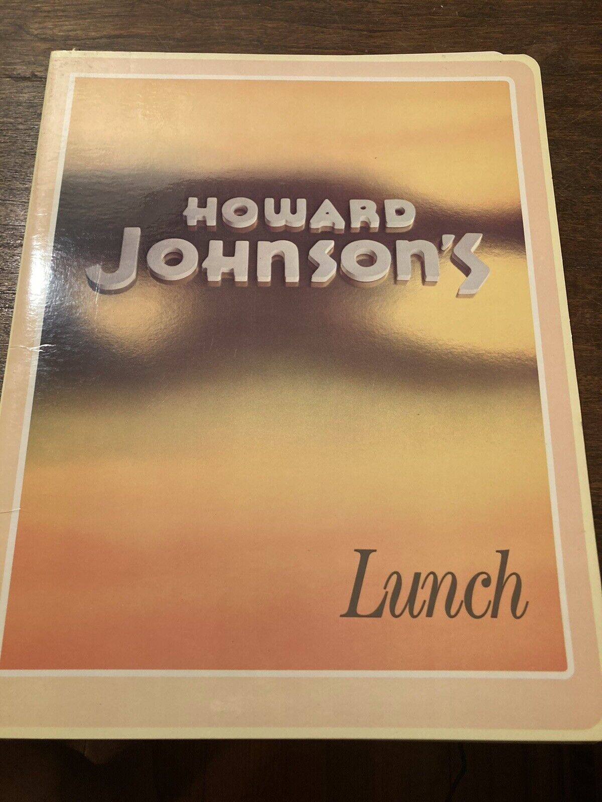 Rare Howard Johnson’s HoJo Lunch Menu