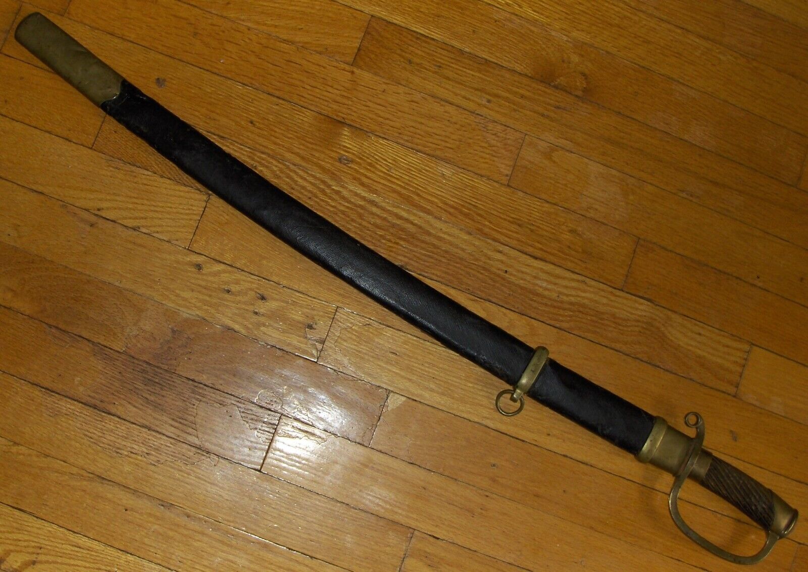 Original Imperial Russian Engineers shashka with rubber covered scabbard,  1908