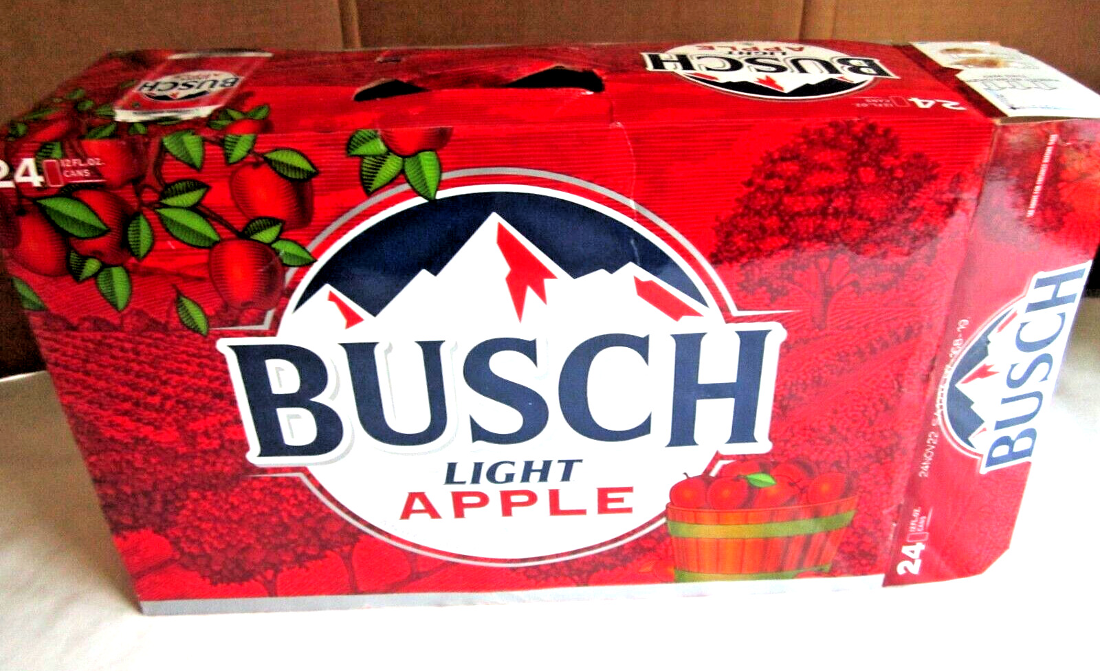 Busch Light Apple BEER Empty 24 Pack Box Limited Edition Case Display Nov 2022