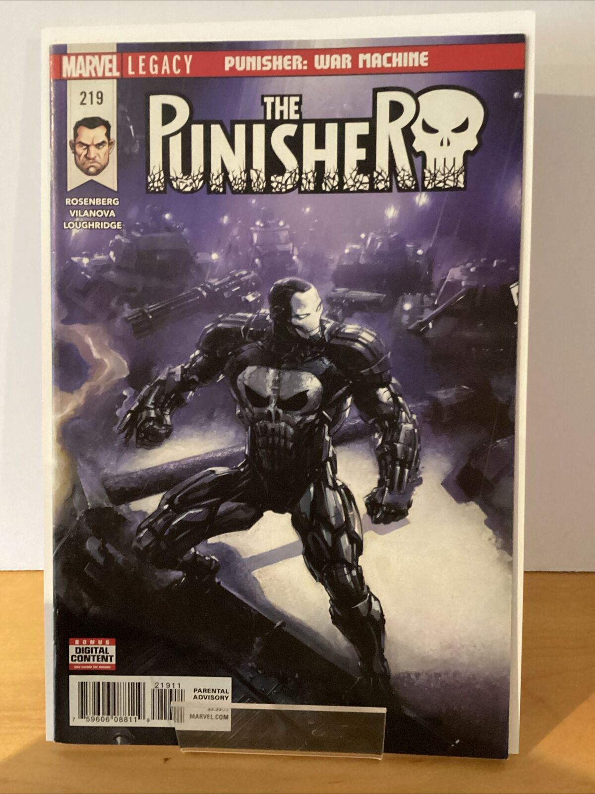 Punisher #219A 1st Full Punisher In War Machine Armor. Crease On Cover. See Pics