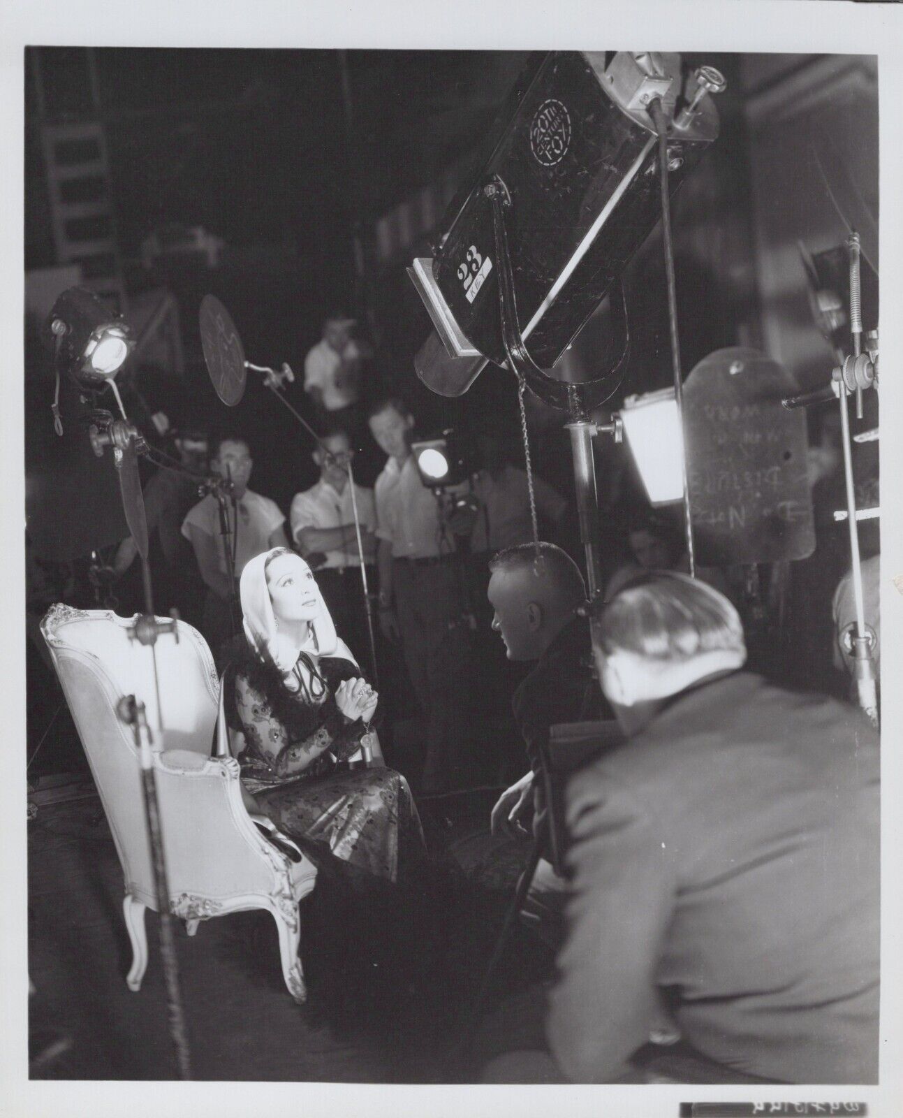 Dolores del Río + George Sanders in Lancer Spy (1950s) ❤ Movie scene Photo K 226