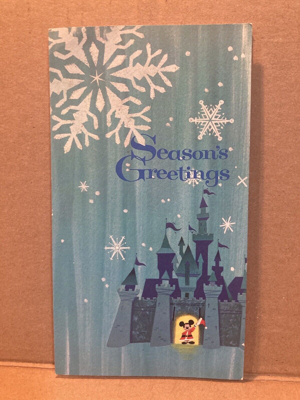 Walt Disney Productions Rare Vintage 1966 Studio Holiday Card Unused Mint