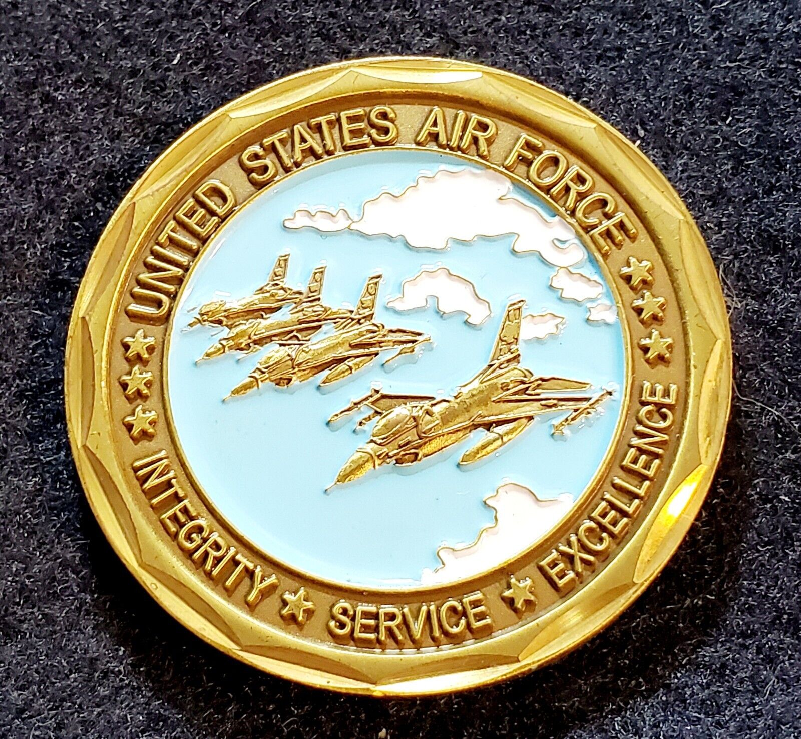 USAF US Air Force Integrity Service Excellence Challenge Coin NON CPO Chief
