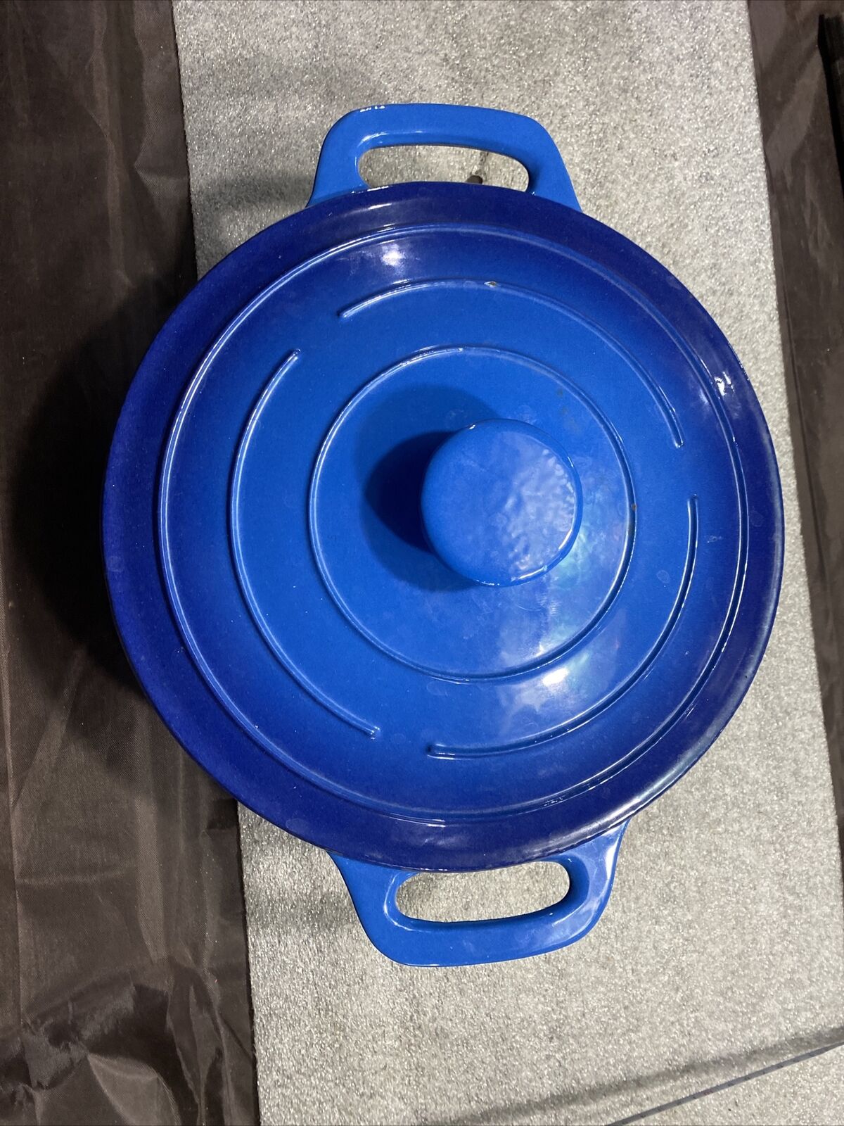 Cooks Blue Enameled Cast Iron Pot With Lid