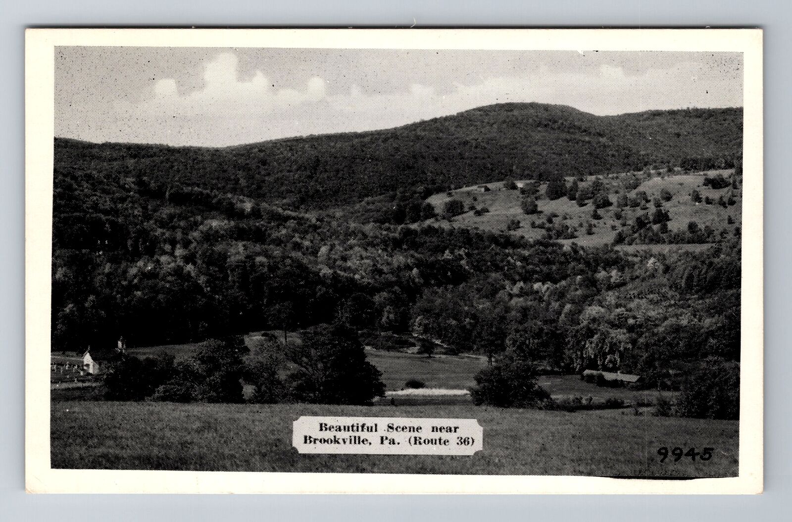 Brookville, PA-Pennsylvania, Scenic View, Mountains, Antique, Vintage Postcard