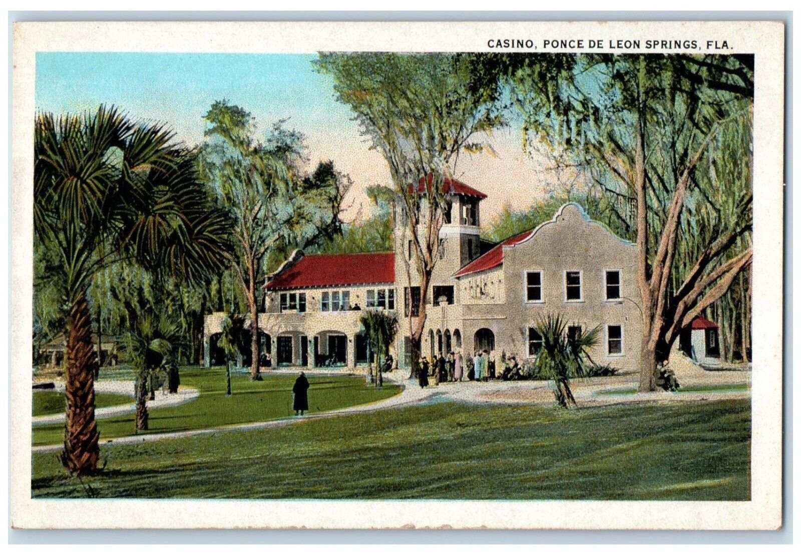 c1920\'s Casino Ponce De Leon Springs Florida FL Antique Unposted Postcard