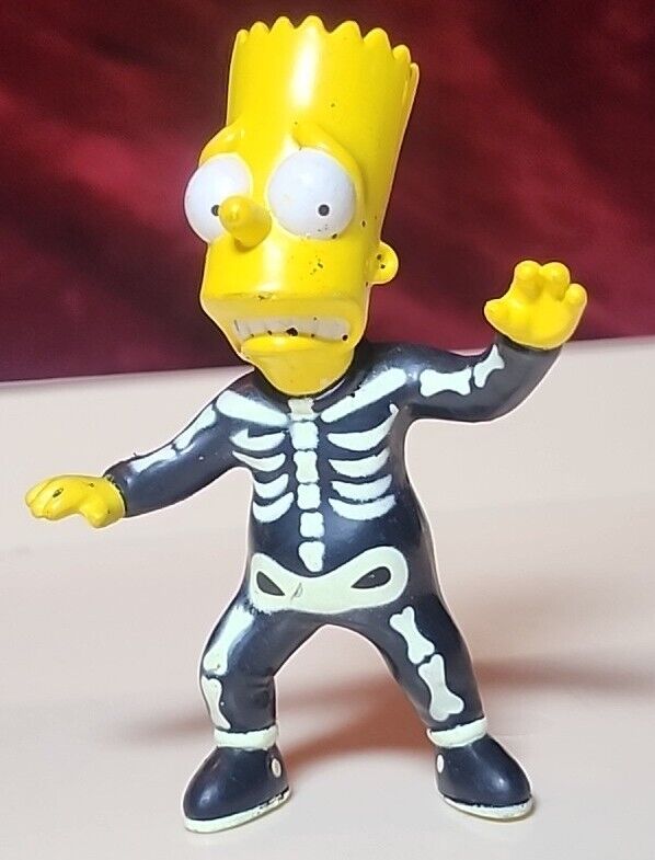 Vintage 2001 Bart Simpson Bone Skeleton Figure 3.5\