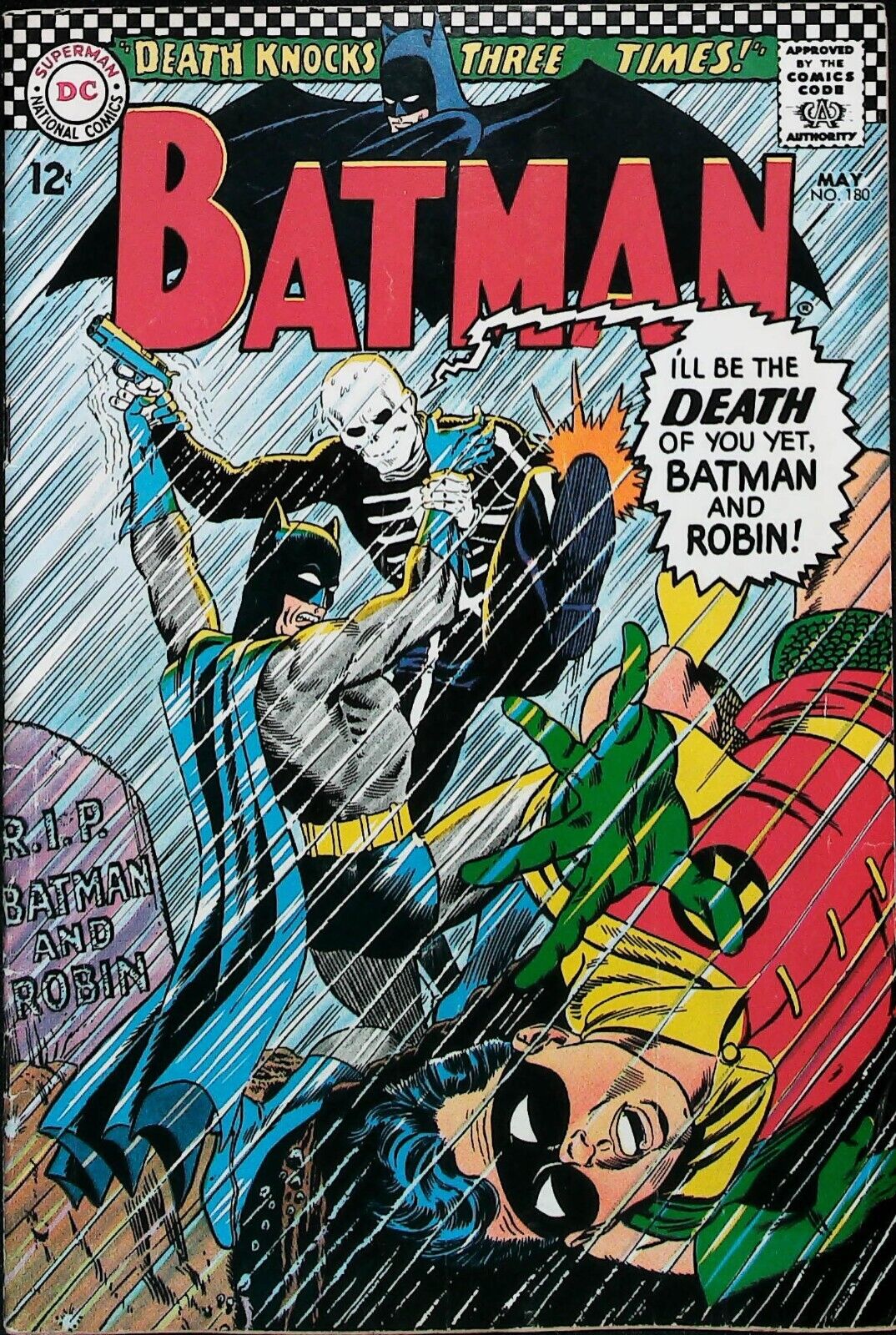 Batman #180 Vol 1 (1966) KEY *1st App Of Death-Man* - Mid Grade