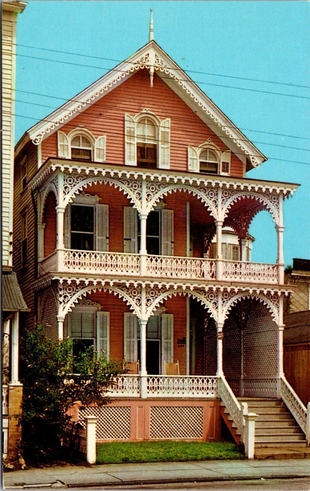 Pink House Cape May New Jersey Postcard