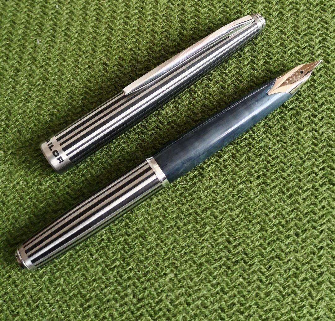 SAILOR Fountain Pen 70s Vintage 501 Stripe Marble Nib 4 M 18KWG from Japan