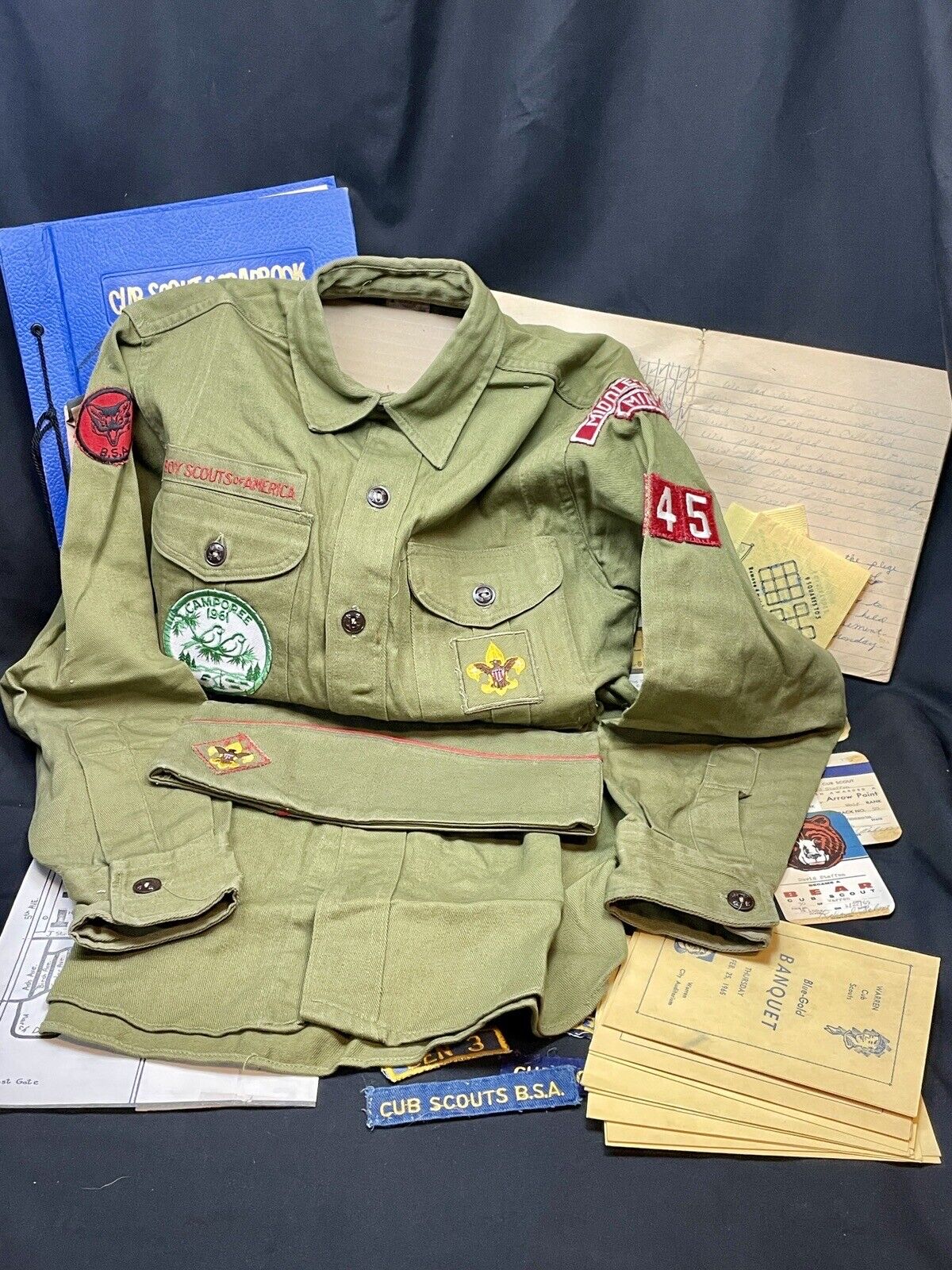 VTG Boy Cub Scout Ephemera Lot 1963 -65 Minnesota | Patches Cards Uniform Photos
