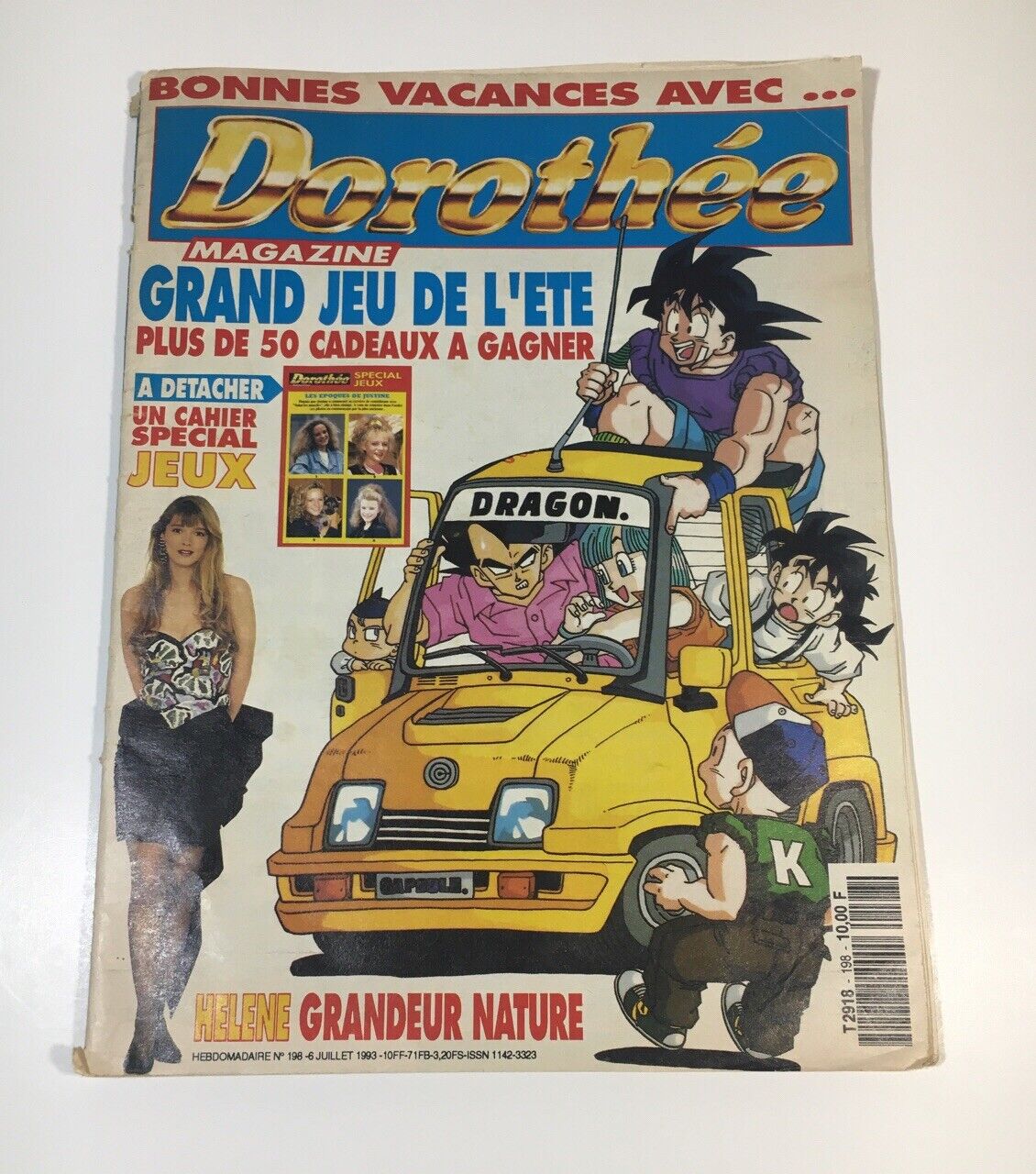 Vintage Anime 1993 Dorothee French Magazine (#9) Posters Missing