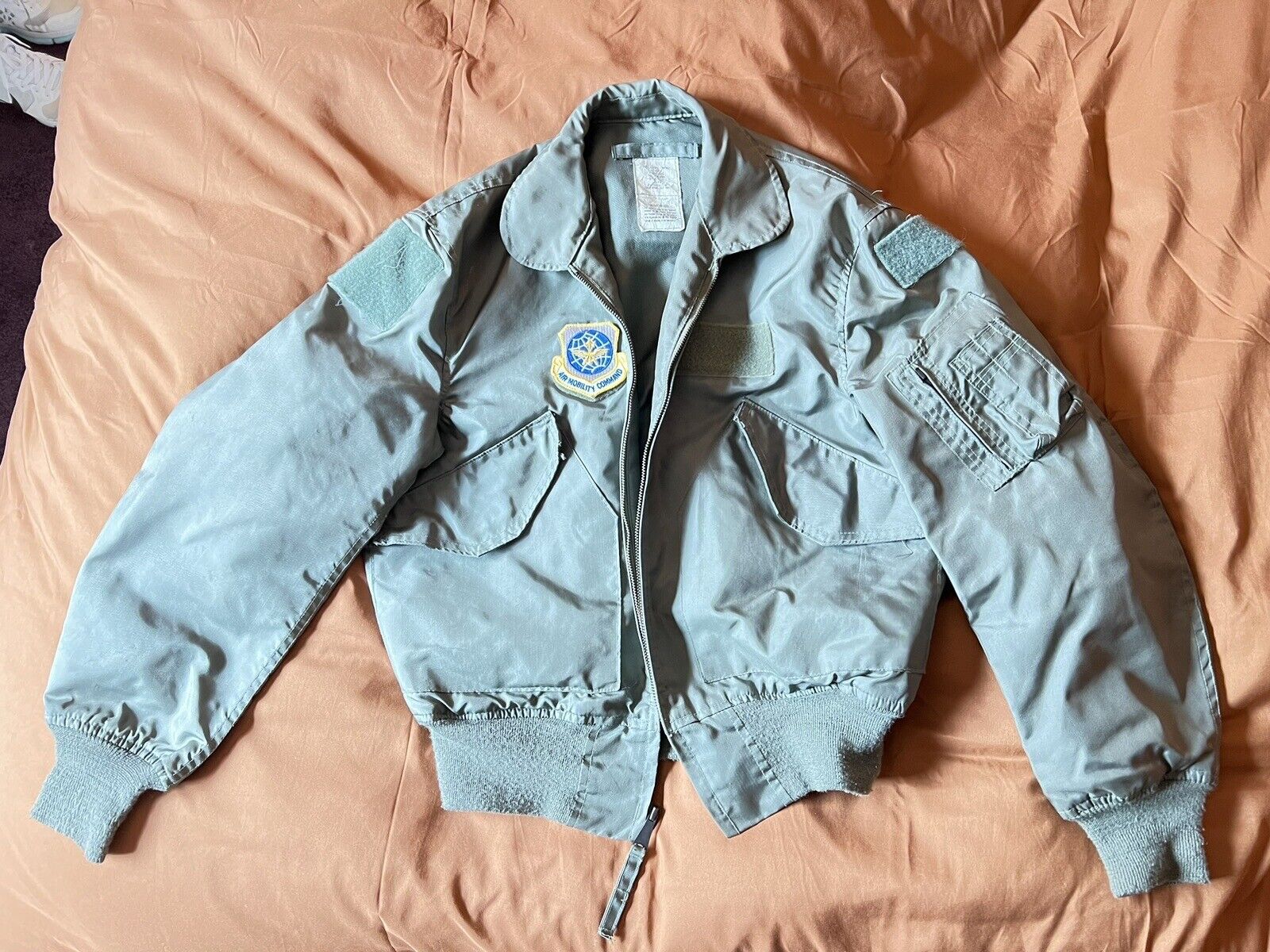 🇺🇸1987 Alpha Industries USAF Issued Military Flyers Bomber Jacket CWU-36/P MED