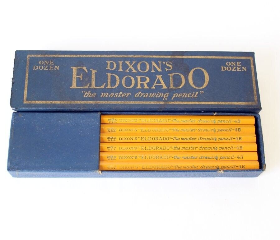 12 Vintage Joseph Dixon's Eldorado 4B The Master Drawing Pencil Made In USA NOS