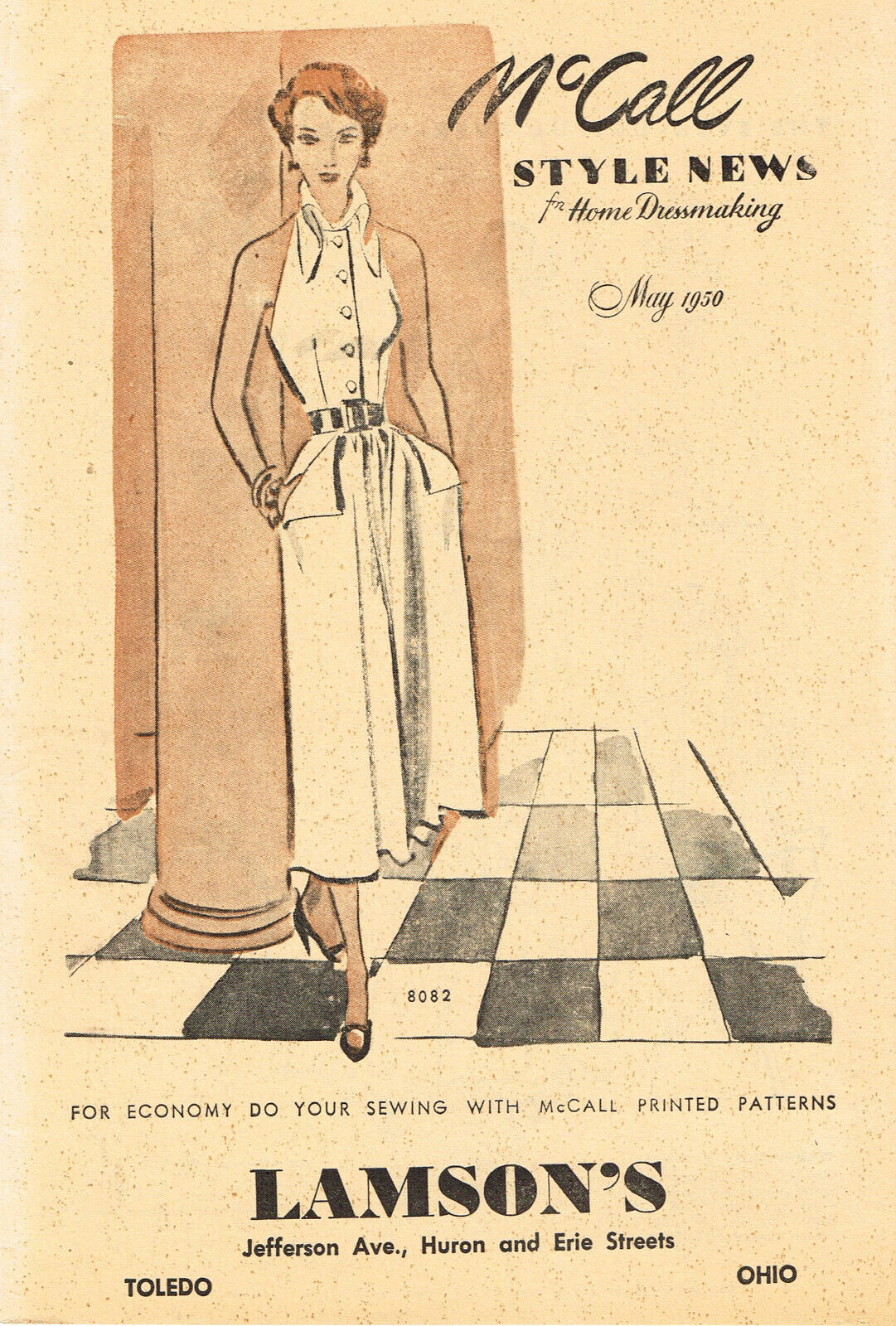 Ebook on CD McCall Style News Flyer May 1950 Small 16 Pg Sewing Pattern Catalog