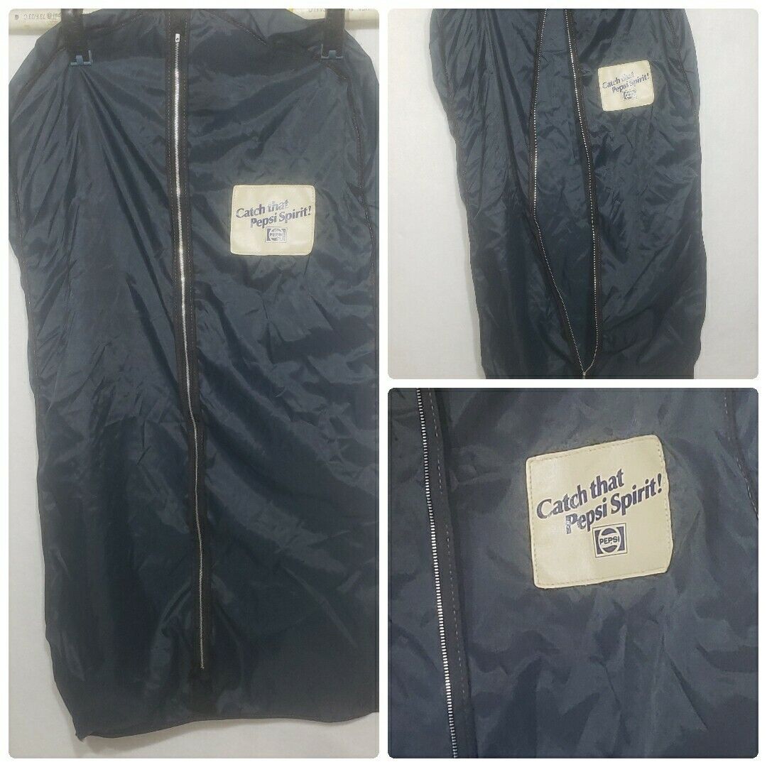 Vintage Pepsi Catch That Pepsi Spirit Garment Bag Full Zipper Light Weight 