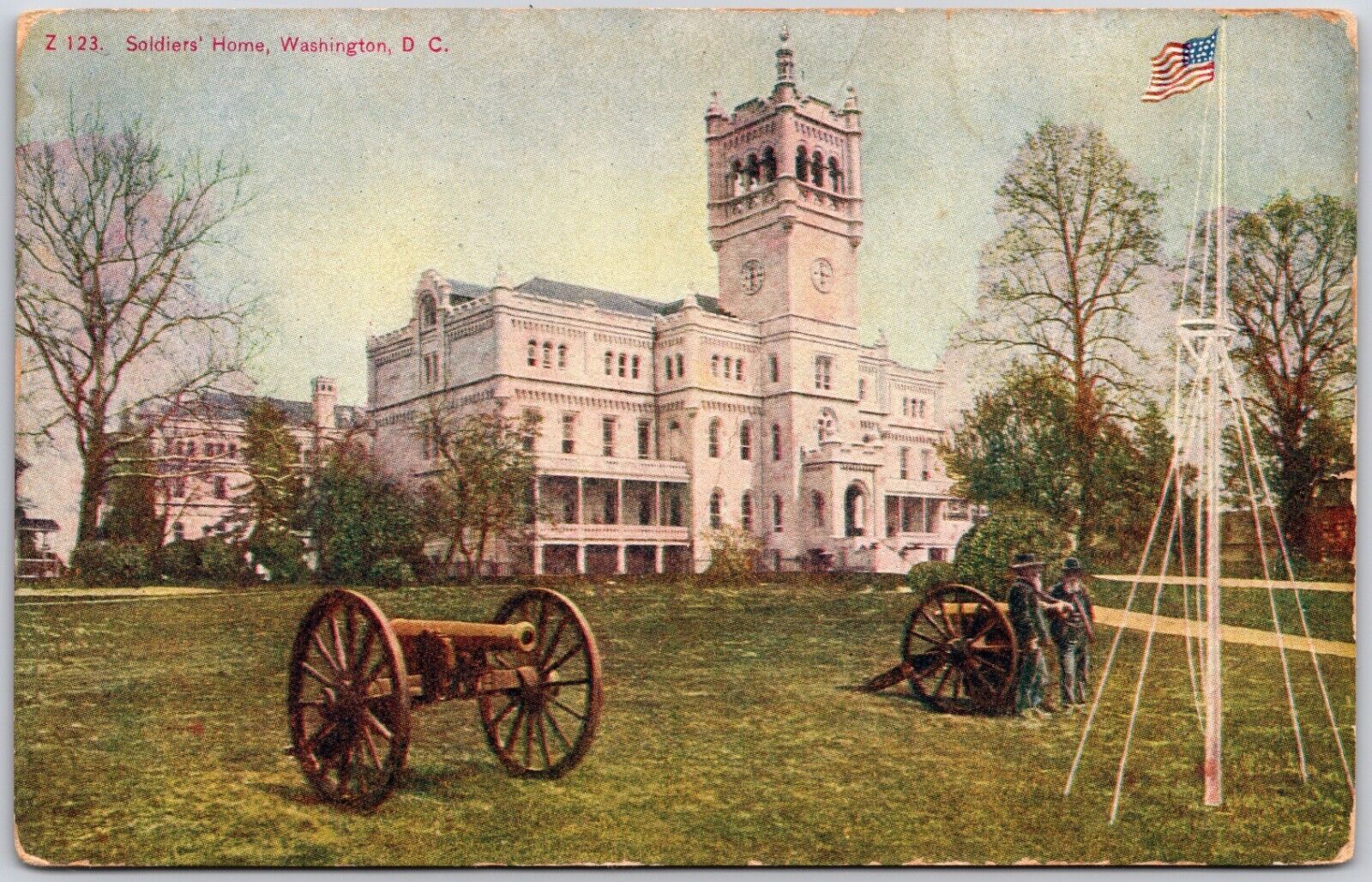 Soldiers Home Washington DC Cannons Divided Back Postcard