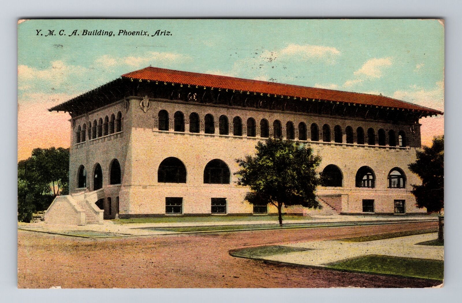 Phoenix AZ-Arizona, YMCA Building, Antique, Vintage c1911 Souvenir Postcard