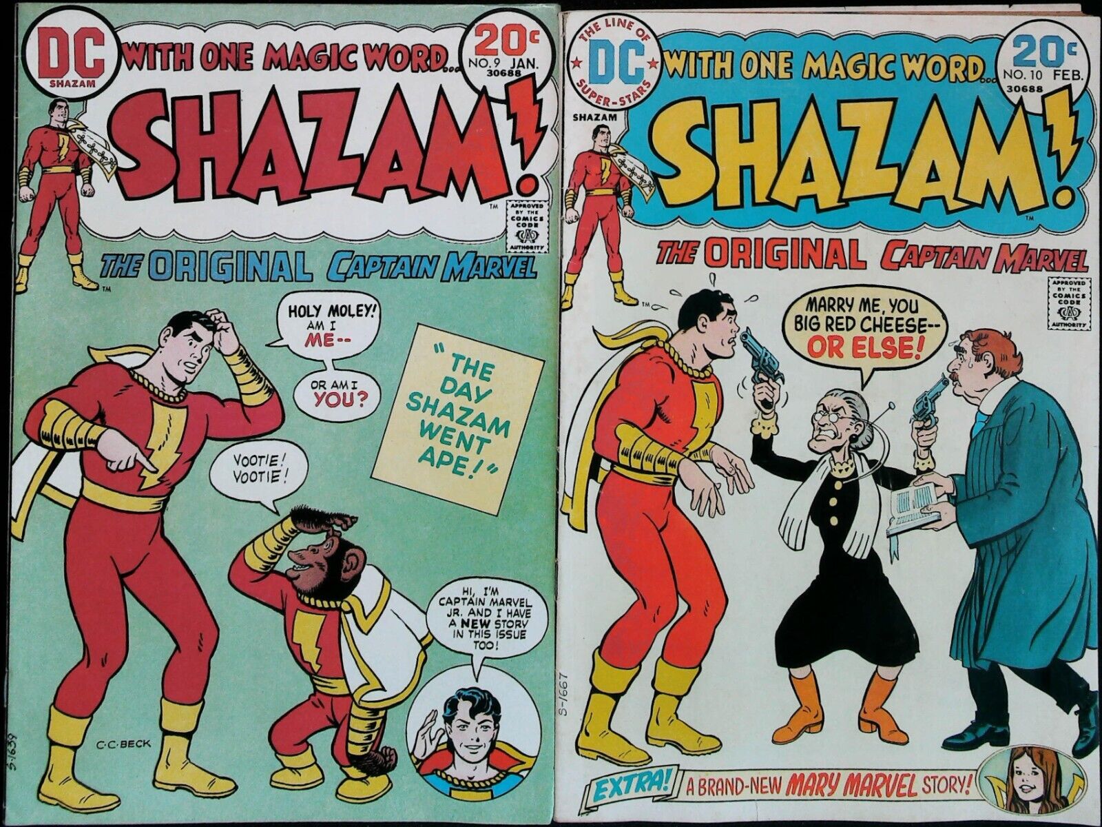 Shazam Lot Issues #9, #10  Vol 1 (1974)