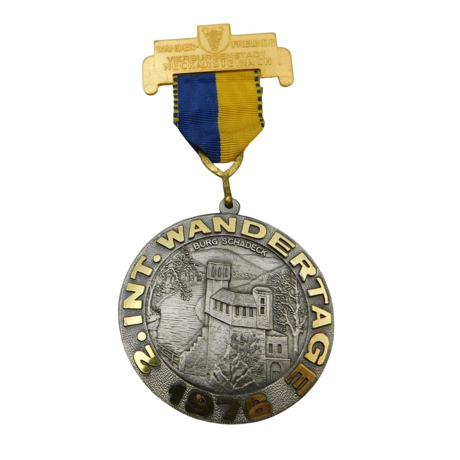 VTG German Hiking Medal 2. international Wandertage Burg Schadeck 1976