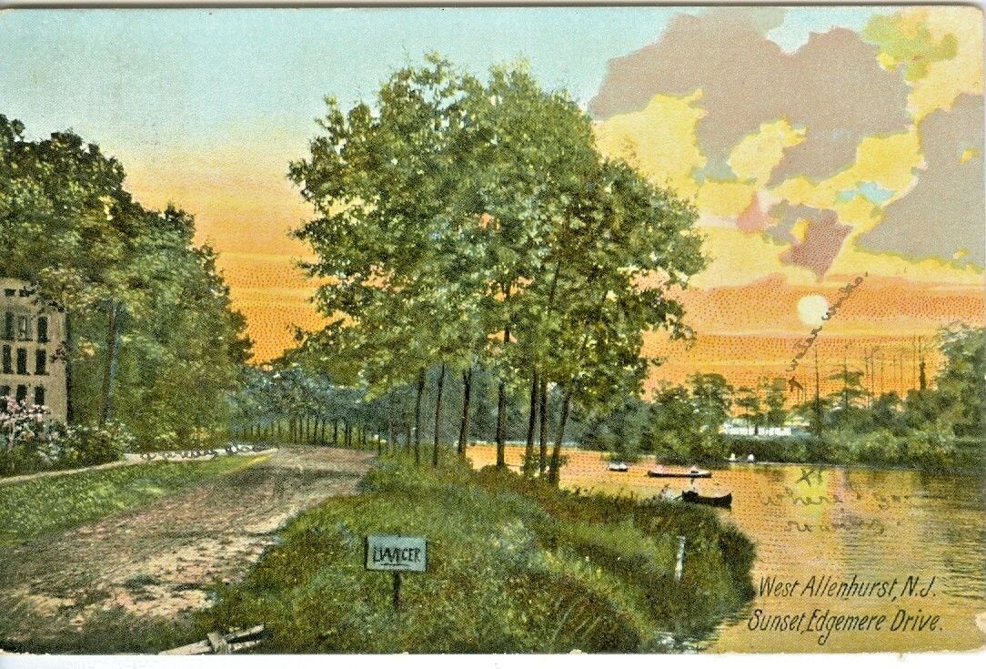 West Allenhurst NJ Sunset over Edgemont Drive 1907