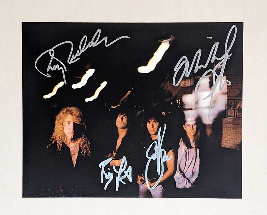 FIREHOUSE signed 8x10 PHOTO cj snare + 3 DON\'T TREAT ME BAD all she wrote COA
