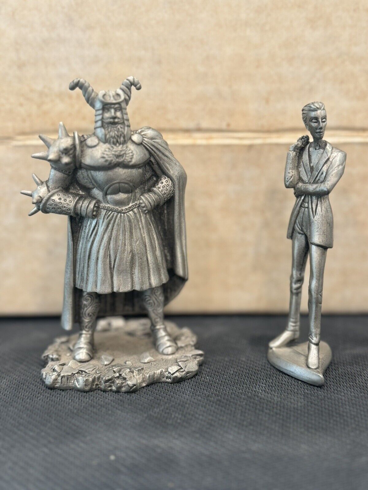 2 Pewter Figures-Desire and Destruction  From SANDMAN 10th Anniversary Set.