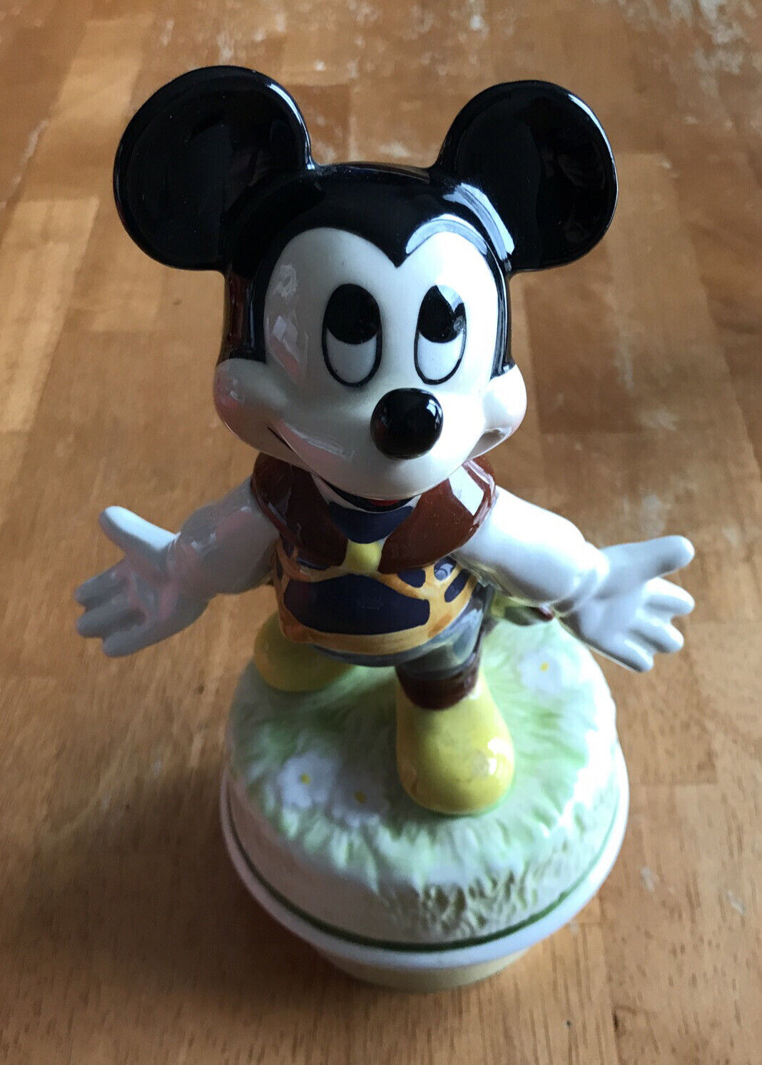 Vintage Schmid Disney Mickey Mouse Music Box Everything is Beautiful-PLAYS