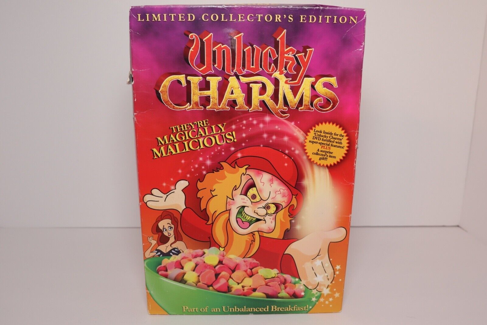 Limited Collector\'s Edition Unlucky Charms Unopened Complete Cereal Box with DVD