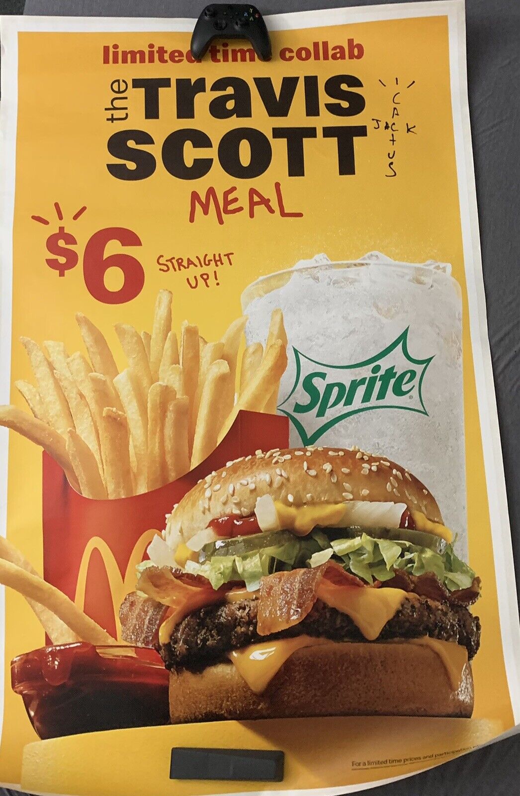 AUTHENTIC McDonalds Travis Scott Promotional Poster *Untouched*