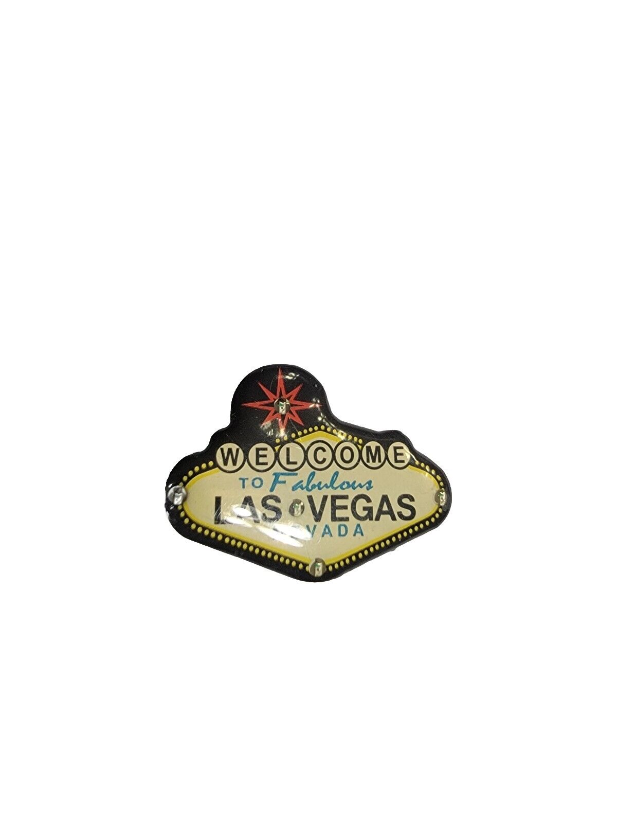 Welcome to Fabulous Las Vegas Nevada Pin Blinking Lights Magnetic Back