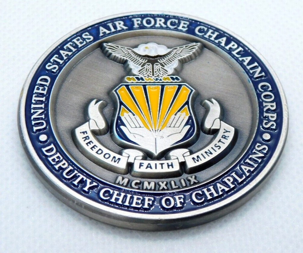 USAF Air Force Chaplain Corps Deputy Chief 1-Star General Challenge Coin 2\