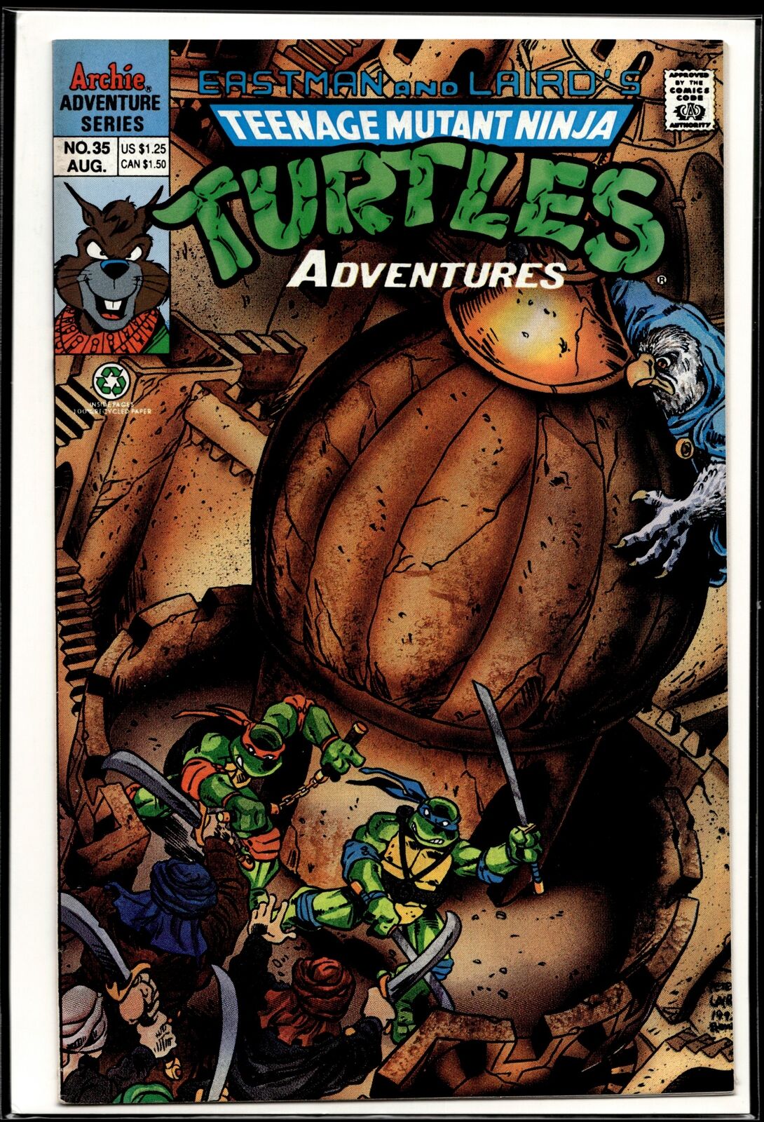 1992 Teenage Mutant Ninja Turtles: Adventures #35 B Archie Comic