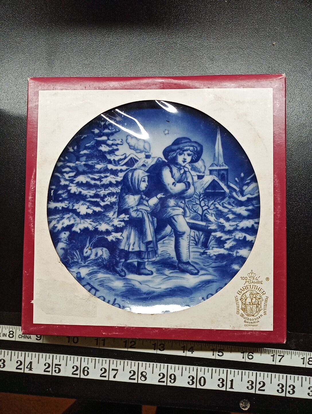Weihnachten 1981 Porcelain Christmas Plate, BAREUTHER PORZELLAN, MADE IN GERMANY