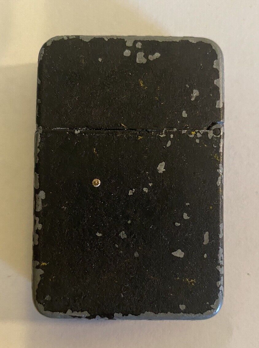 Vintage Black Crackle Zephyr ? Cigarette Lighter WW2 JAN Wind Proof