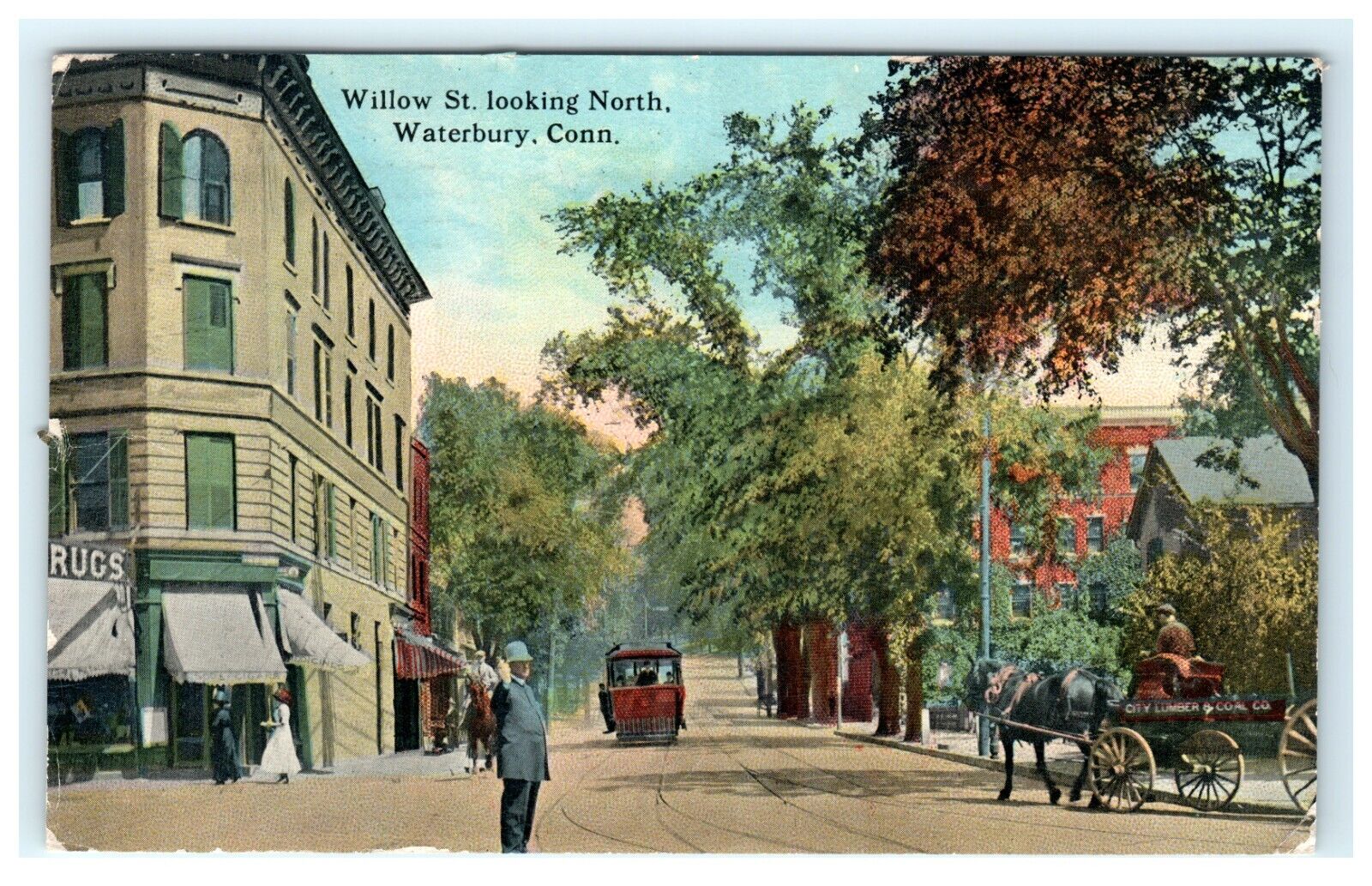 1913 Willow Street Waterbury CT Connecticut - Trolley City Lumber & Coal Co.