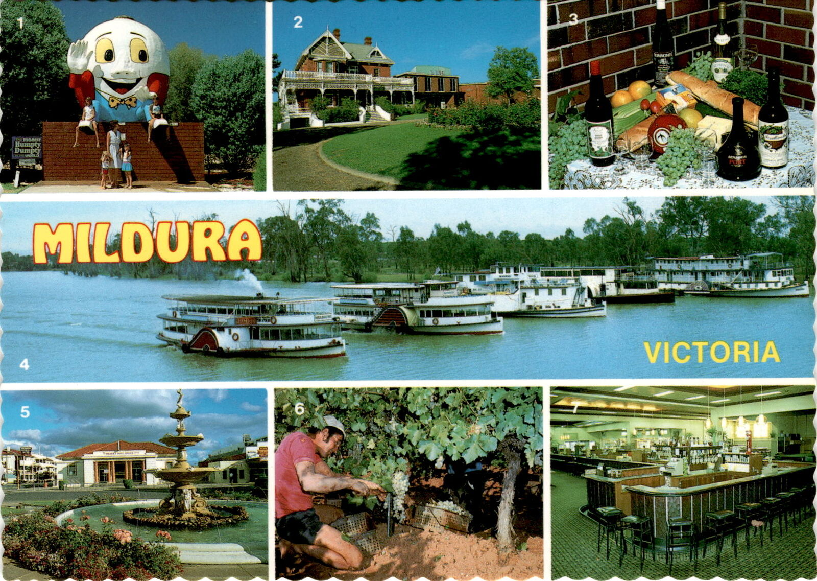 Humpty Dumpty Tourist Farm, Mildura, Victoria, Sunraysia, Chaffey Postcard