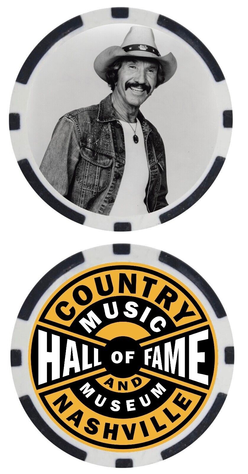 MARTY ROBBINS - COUNTRY MUSIC HALL OF FAMER - COLLECTIBLE POKER CHIP