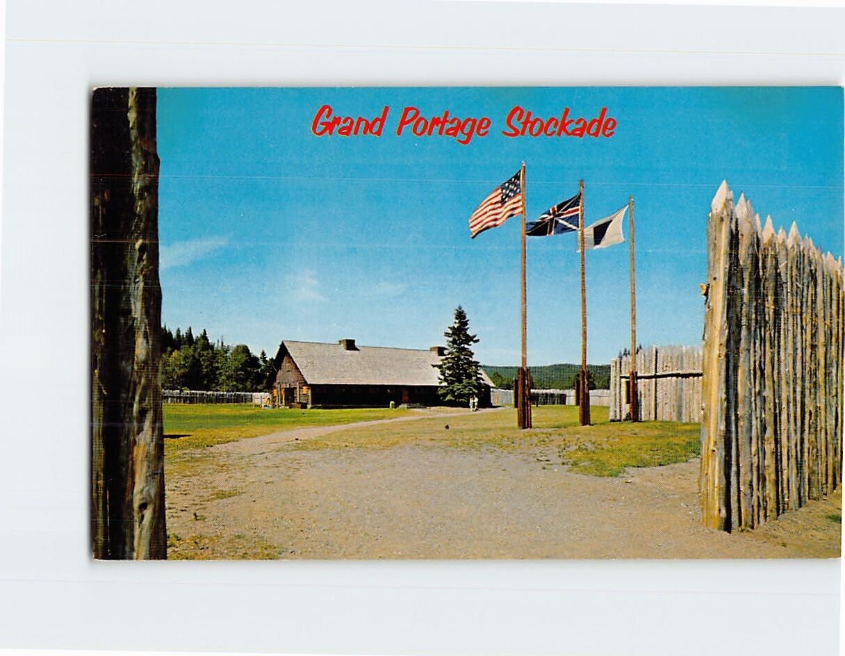 Postcard Grand Portage Stockade Grand Portage Minnesota USA