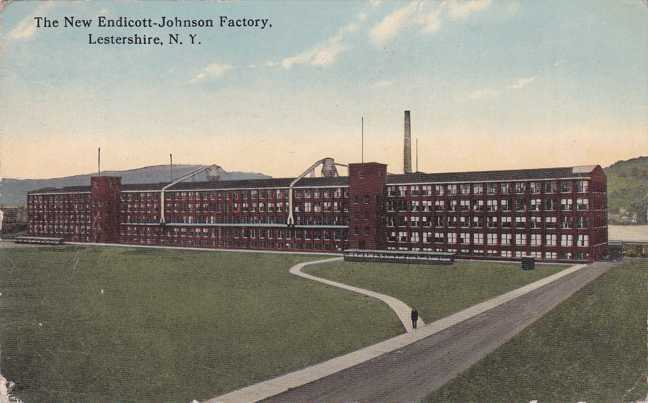 New Endicott - Johnson Factory Lestershire NY, New York - pm 1914 - DB