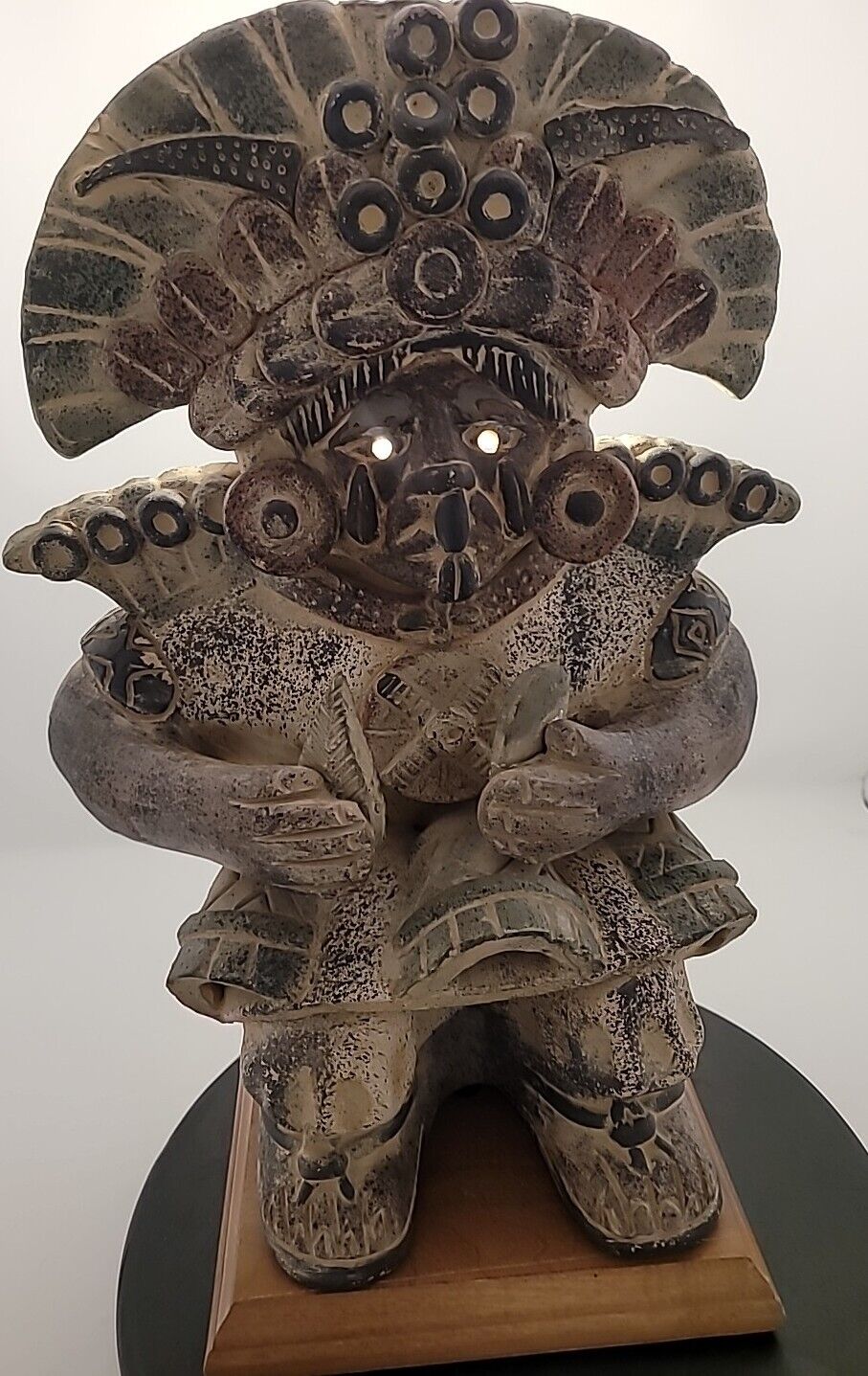 Pottery Replica of Pre-Columbian Zapotec Figure Handmade Light By GODDARD