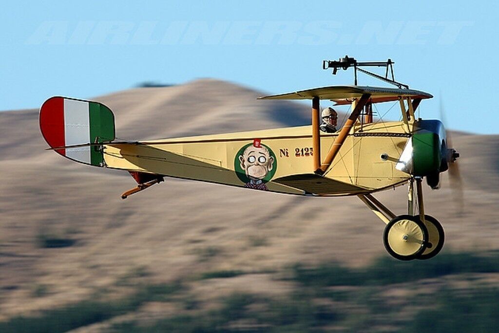 Nieuport 11 Italian Fighter Aircraft Wood Model Replica Small 