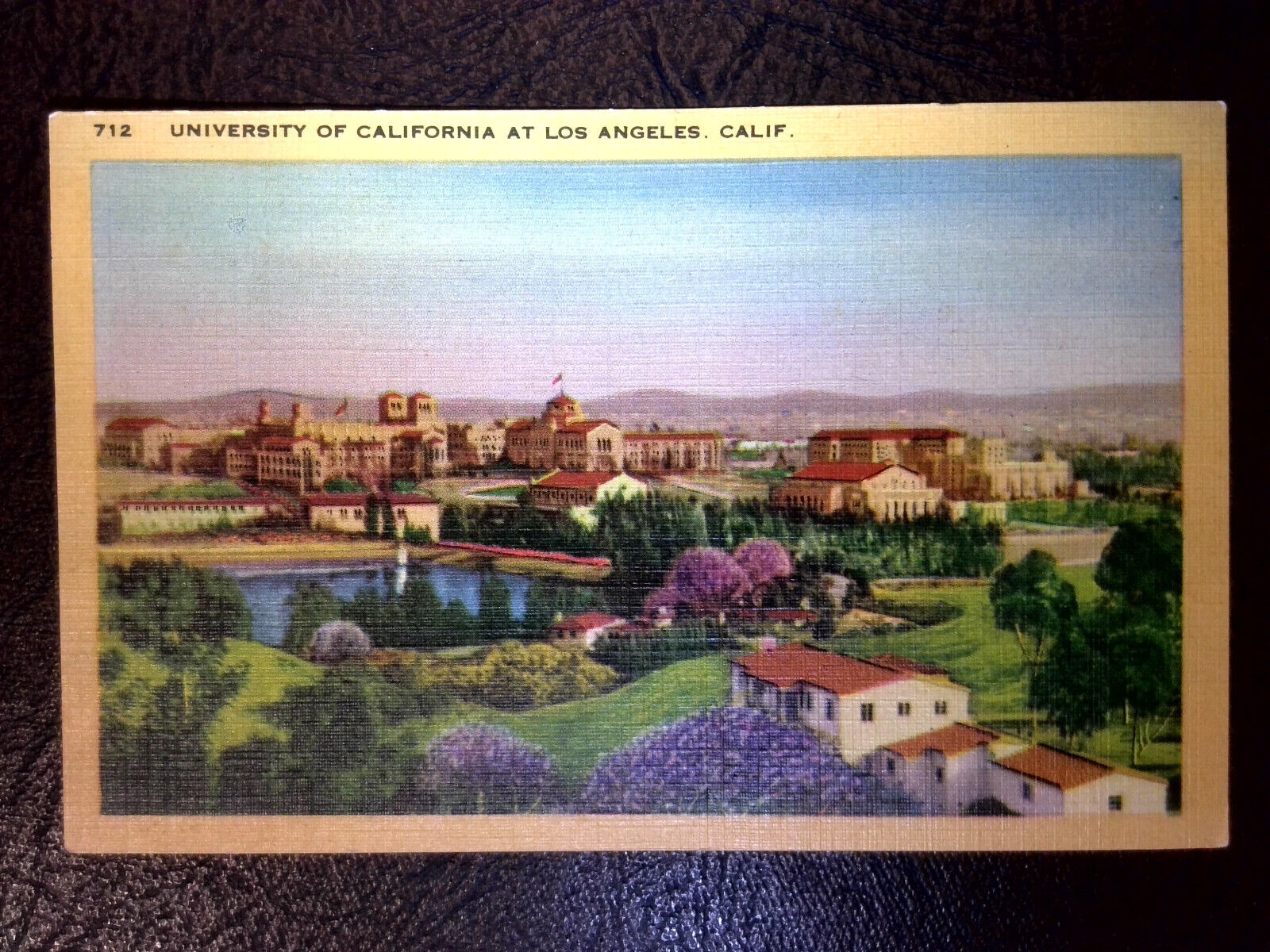 Unpost Linen Postcard California {{PC1637