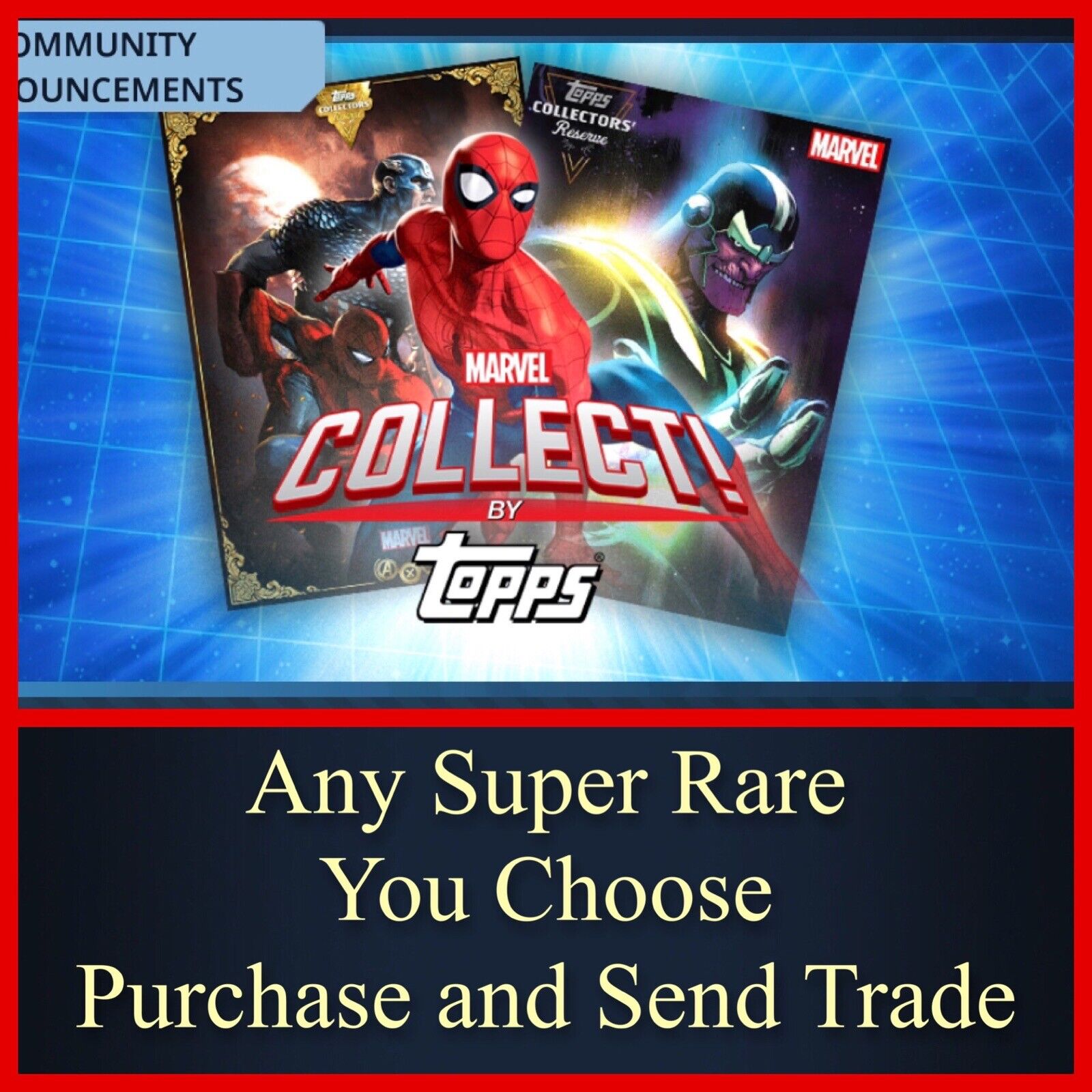 YOU CHOOSE ANY ONE SUPER RARE FROM OUR ACCOUNTS-TOPPS MARVEL COLLECT