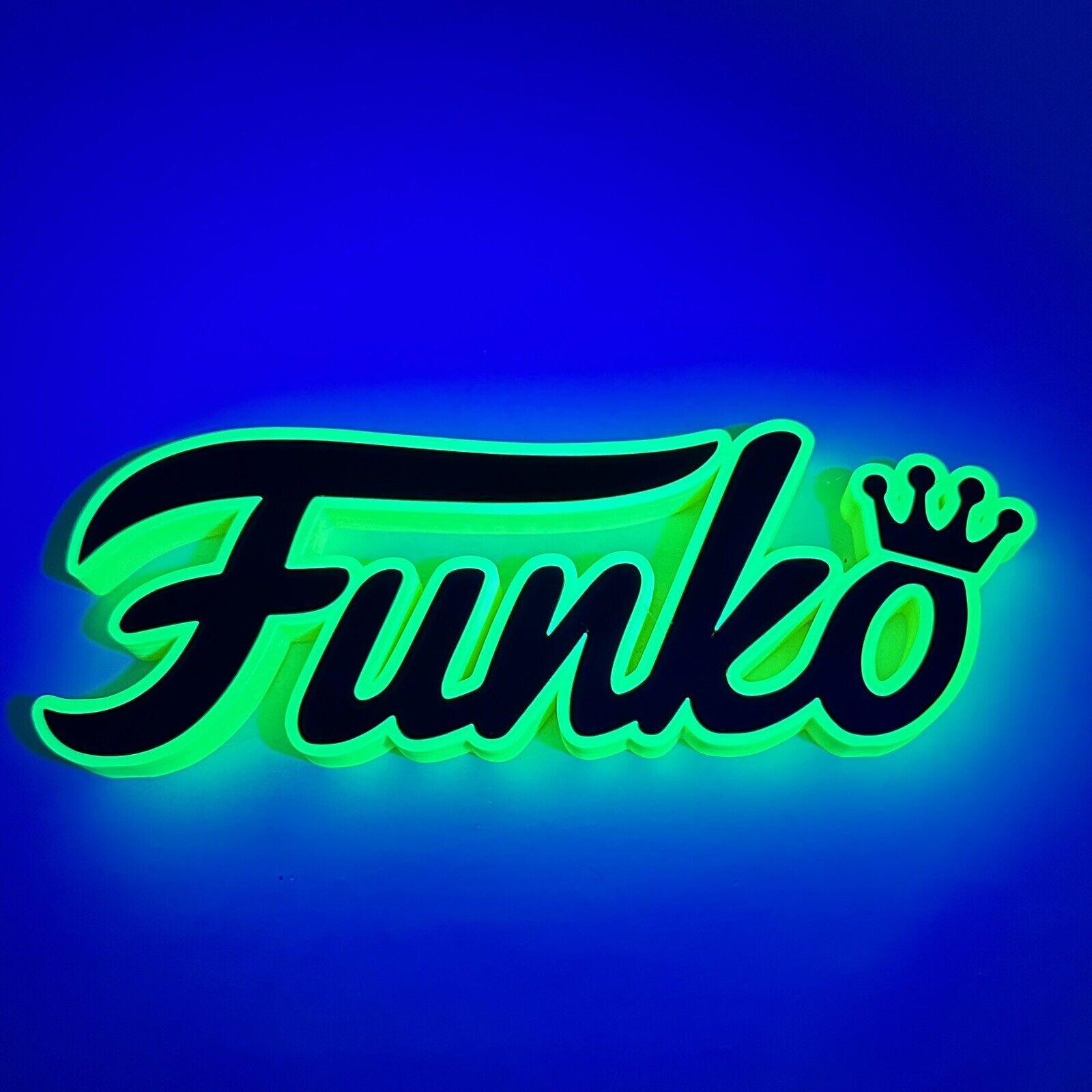 3D Printed BLACK LIGHT - 8.6 INCH - FUNKO Fan Sign (YELLOW) for your Funko Pops
