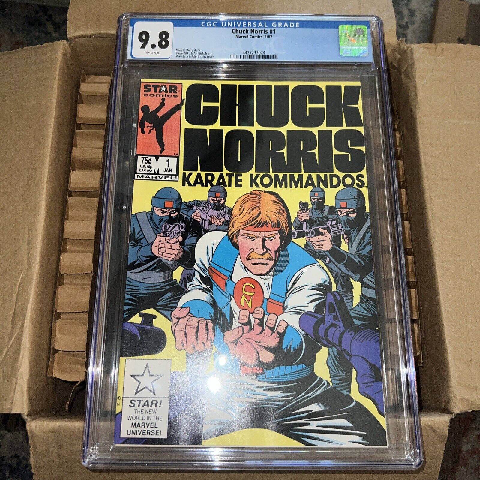 Chuck Norris Karate Kommandos #1 CGC 9.8 1987 Star (Marvel) Comics